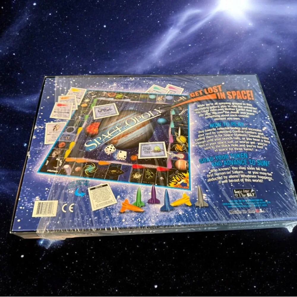 Rare Space-Opoly Property Trading Game Late for the Sky Monopoly Game New